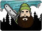 เกมส์ระบายสีคนตัดต้นไม้ Lumberjack Coloring Game