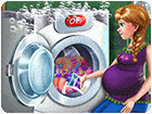 เกมส์เจ้าหญิงแอนนาตั้งท้องซักผ้า Pregnant Princess Laundry Day