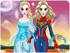 เกมส์แต่งตัวเจ้าหญิงเอลซ่าเป็นกัปตันมาร์เวล Princess Captain Avenger Game