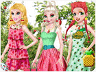 เกมส์แต่งตัวเจ้าหญิง3คนในชุดผลไม้ซัมเมอร์ Princess Summer Fruits Style Game