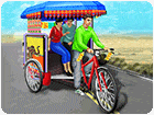 เกมส์ถีบสามล้อไปรับผู้โดยสาร Public Tricycle Rickshaw Driving Game