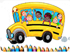เกมส์ระบายสีรถบัสโรงเรียน School Bus Coloring Book Game