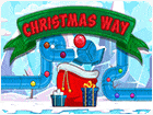 เกมส์กลิ้งลูกบอลสีในท่อวันคริสต์มาส Christmas Way Game