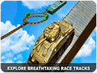 เกมส์ขับรถถังไปจอด Extreme Impossible Army War Tank Parking Game