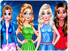 เกมส์แต่งตัวเจ้าหญิง4คน4สไตล์ Princess Collage Random Day Game