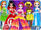 เกมส์แต่งตัวเจ้าหญิง5คนลงโซเชี่ยล Princesses Trendy Social NetWorks Game