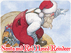 เกมส์จิ๊กซอว์ซานต้ากับกวางเรนเดียร์จมูกแดง Santa and Red Nosed Reindeer Puzzle Game
