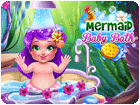 เกมส์อาบน้ำลูกสาวแอเรียล Ariel Baby Bath
