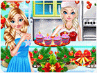 เกมส์เอลซ่าทำคัพเค้กคริสต์มาส Sister Princess Christmas Cupcake Maker Game
