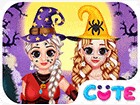 เกมส์แต่งตัวเจ้าหญิง2คนชุดฮาโลวีน Princess Hello Halloween Game