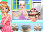 เกมส์เอลซ่าแอนนาทำเค้กไอศกรีม Princess Cake Shop Cool Summer