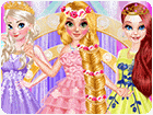 เกมส์แต่งตัวเจ้าหญิงสไตล์ผมยาว3คน Long Hair Princess Prom Game