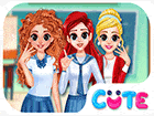 เกมส์แต่งตัวเจ้าหญิงเพื่อนซี้3คนไปโรงเรียน BFF Princess Back To School Game