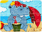 เกมส์จิ๊กซอว์ฮิปโปโปเตมัส Hippo Jigsaw Game