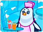 เกมส์นกเพนกวินเสิร์ฟอาหารจานด่วน Penguin Cafe