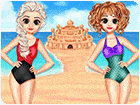เกมส์แต่งตัวเจ้าหญิง2คนไปก่อปราสาททรายริมทะเล Princess Summer Sand Castle Game