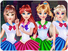 เกมส์แต่งตัวเจ้าหญิง5คนเป็นเซเลอร์มูน Princess Sailor Moon Battle Outfit Game