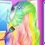 เกมส์ทำผมแฟชั่นสายรุ้ง Fashion Rainbow Hairstyle Design Game