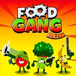 เกมส์ฟู้ดแก๊งรันอาหารวิ่งยิงปืนต่อสู้ Food Gang Run Game