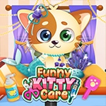 เกมส์ดูแลเลี้ยงดูลูกแมว Funny Kitty Care