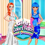 เกมส์แต่งตัว2สาวชุดแฟชั่นสุดสวย Girls Colour Match and Dress up Game