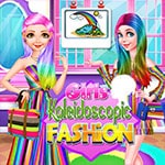 เกมส์แต่งตัวเสริมสวยแฟชั่นสายรุ้ง Girls Kaleidoscopic Fashion Game