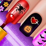 เกมส์ทำเล็บวันฮาโลวีน Glow Halloween Nails Game