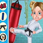 เกมส์สาวน้อยคาราเต้ปะทะไอ้หนุ่มขี้แกล้ง Karate Girl Vs School Bully Game