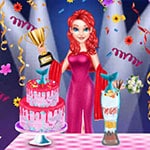 เกมส์ทำเค้กเจ้าหญิงนางเงือก Mermaid Cake Cooking Design Game