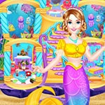 เกมส์แต่งบ้านเจ้าหญิงนางเงือก Mermaid House Cleaning And Decorating Game