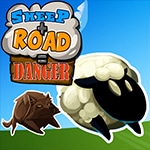 เกมส์แกะเดินข้ามถนน Sheep + road = Danger Game
