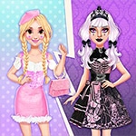 เกมส์แต่งตัวสองแบบสองสไตล์ Soft Girl vs Dark Lolita Rivalry