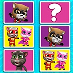 เกมส์เปิดป้ายจับคู่รูปแมวทอมฝึกสมอง Talking Tom Match Up Game