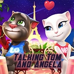 เกมส์ระบายสีแมวพูดได้ Talking Tom and Angela Coloring Game