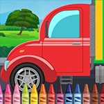เกมส์ระบายสีรถบรรทุกฝึกสมอง Truck Coloring Game