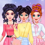 เกมส์แต่งตัวเพื่อนรักแฟชั่นสีสดใส BFFs Cutsie Colorful Dress Up