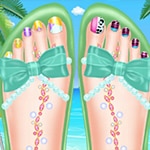 เกมส์ทำสปาแต่งเล็บเท้า Beautiful Toenail Salon Game