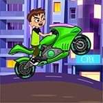 เกมส์เบ็นเท็นขี่มอเตอร์ไซค์เก็บเหรียญทอง Ben 10 Racerpunk Game