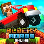 เกมส์มายคราฟขับรถวิบากส่งของ Blocky Roads Online