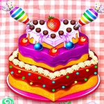 เกมส์ทำเค้ก3ชั้นแสนอร่อย Delicious Cake Decoration Game