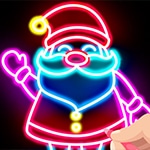 เกมส์วาดรูประบายสีเรืองแสงวันคริสต์มาส Draw Glow Christmas Game