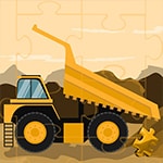 เกมส์จิ๊กซอว์รถบรรทุกทำงานก่อสร้าง Dump Trucks Jigsaw Game