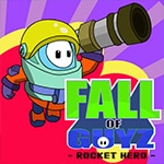 เกมส์ยิงปืนใหญ่ผ่านด่านแบบตัวต่อตัว Fall of Guyz Rocket Hero Game