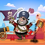 เกมส์จัดการเจ้าโจรสลัดตัวอ้วน Kick The Pirate Game