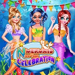 เกมส์แต่งตัวนางเงือกสาวสวย3คนต้อนรับปีใหม่ Mermaid New Year Celebration Game