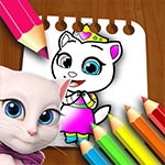 เกมส์ระบายสีแมวแองเจล่า My Angela Talking Coloring Book Game