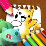 เกมส์ระบายสีโปเกม่อนสุดน่ารัก Pokemon Coloring Book for kids Game