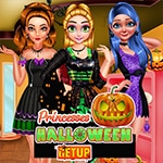 เกมส์แต่งตัวเจ้าหญิง3คนชุดฮาโลวีน Princesses Halloween Getup Game