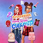 เกมส์ทำความสะอาดโรงเรียน Princesses Intense School Cleanup