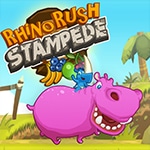 เกมส์แรดตัวน้อยวิ่งผจญภัย Rhino Rush Stampede Game